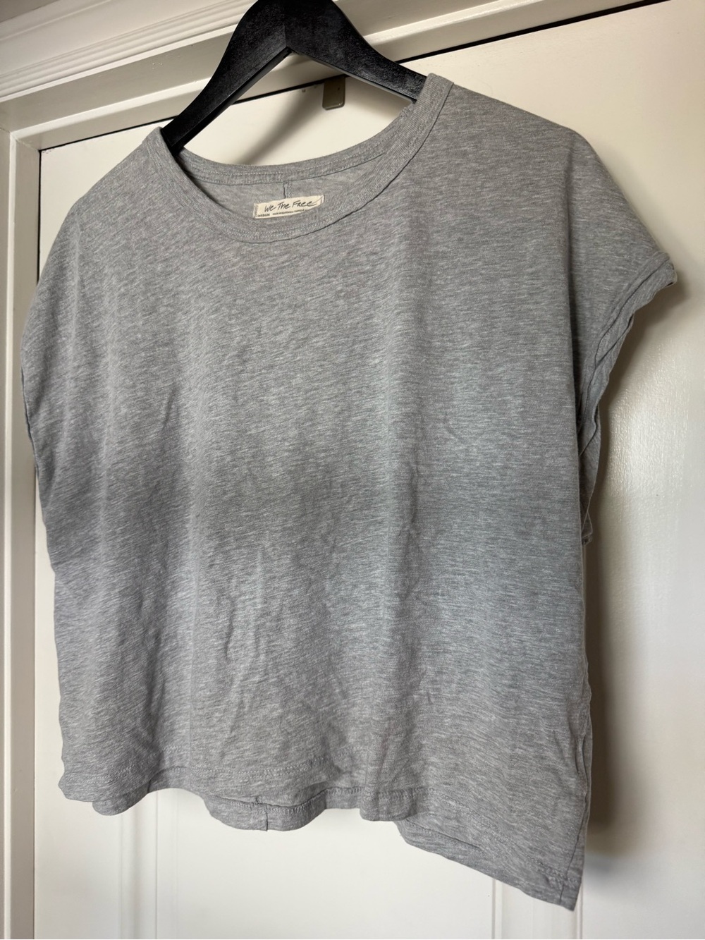 We The Free Gray Cropped Tee